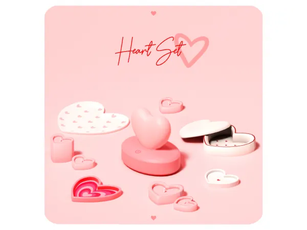 Maxis Match Heart Set - The Sims 4 Custom Content