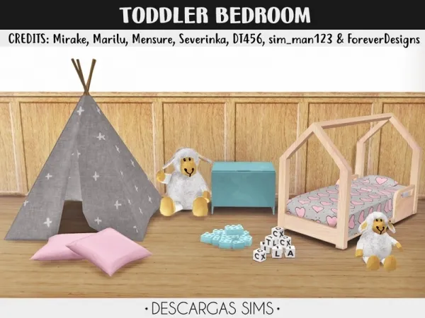 Alpha Toddler Bedroom - The Sims 4 Custom Content