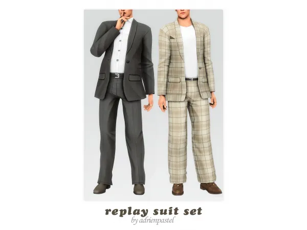 Maxis Match Replay Suit Set by - The Sims 4 Custom Content