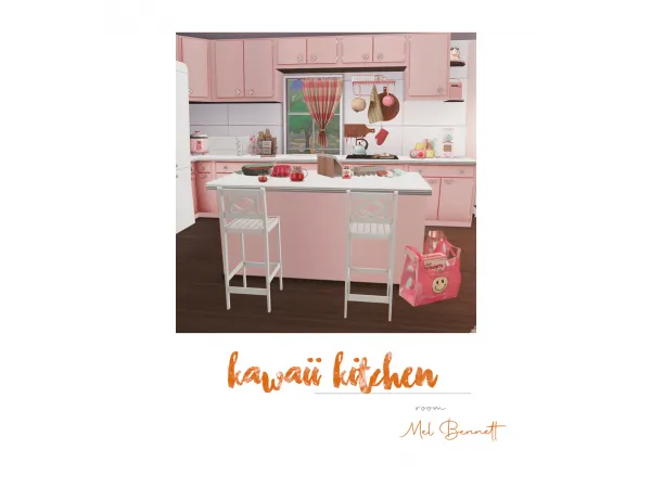 Alpha Kawaii Kitchen - The Sims 4 Custom Content