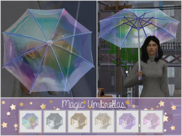 Mix MAGIC UMBRELLAS FOR THE SEASONS (STANDALONE ITEM) - The Sims 4 Custom Content