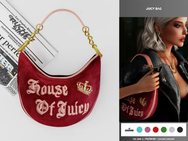 Alpha JUICY BAG FREE by ruchellsims - The Sims 4 Custom Content