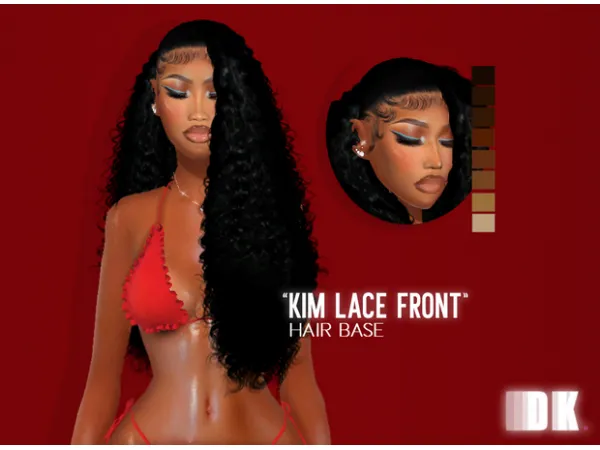 Alpha Kim Lace Front by simsfinds - The Sims 4 Custom Content