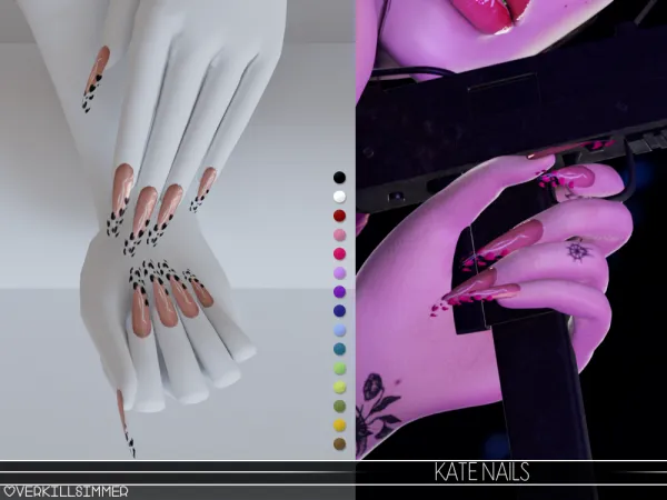 Alpha Kate nails - The Sims 4 Custom Content