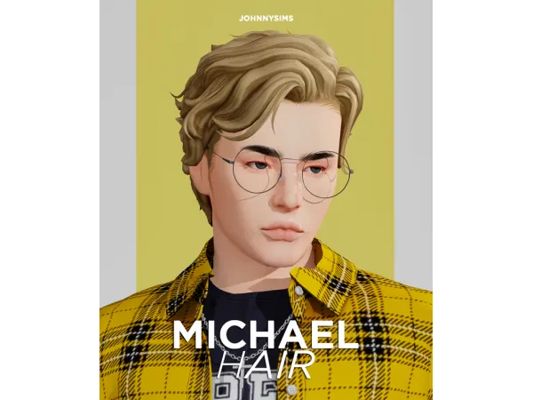 Maxis Match Michael Hair by JohnnySims - The Sims 4 Custom Content