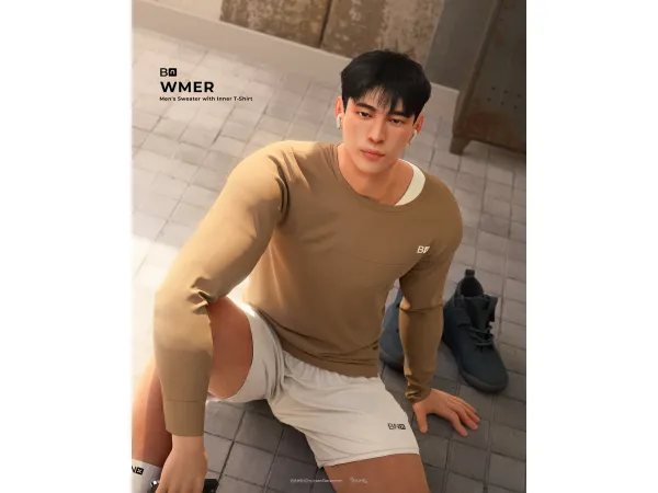 Men's Sweater with Inner T-Shirt by bank42n