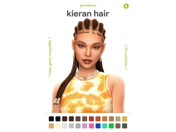 Maxis Match kieran hair by greenllamas - The Sims 4 Custom Content