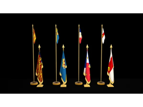 Maxis Match Royal Flags by TheMarbleMortal - The Sims 4 Custom Content