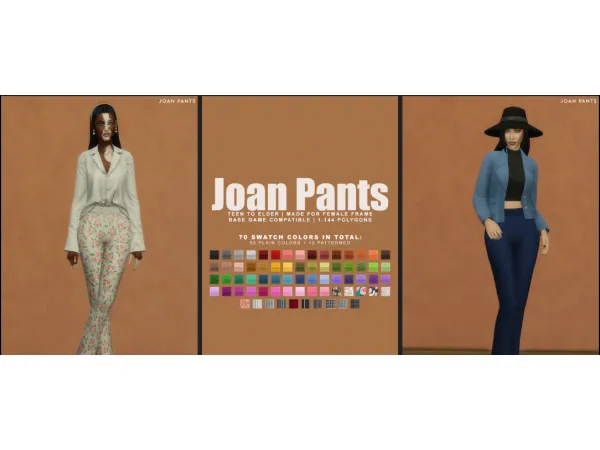 Maxis Match JOAN PANTS by candysims - The Sims 4 Custom Content