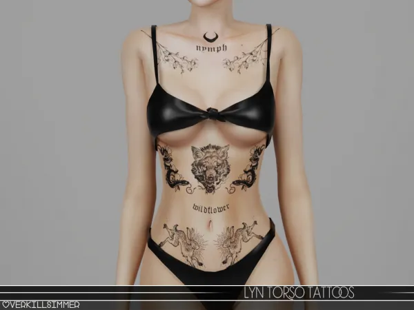 Mix Lyn torso tattoos - The Sims 4 Custom Content