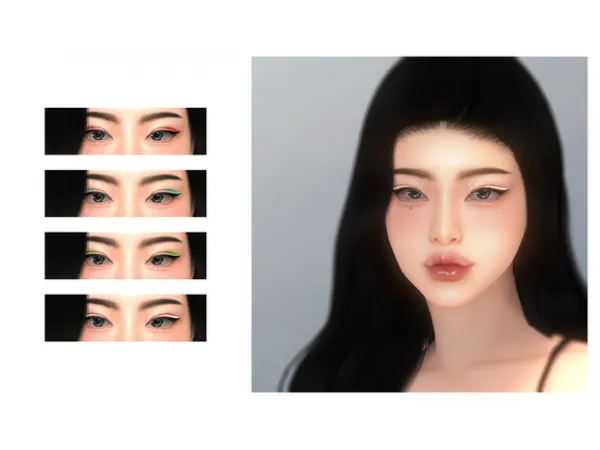 Alpha Luna Eyeliner Sue Moles by Chih - The Sims 4 Custom Content