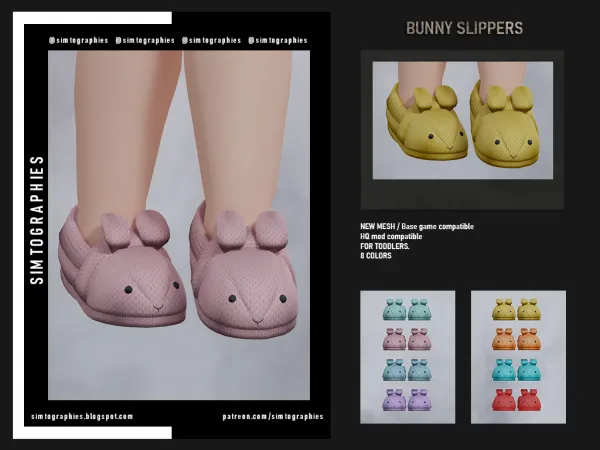 Mix Bunny Slippers - The Sims 4 Custom Content