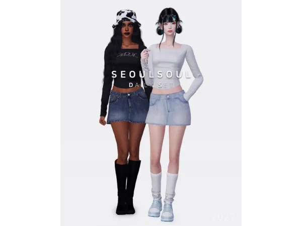Alpha Daily Set by SEOULSOUL - The Sims 4 Custom Content