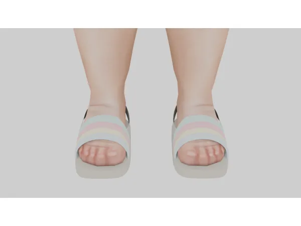 Alpha [Scarlett Bulckowisk] Rainbow Sandals - The Sims 4 Custom Content