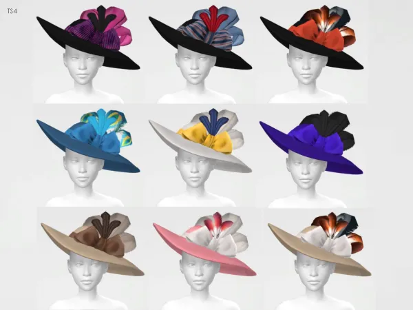 Maxis Match Vintage Edwardian Hat - The Sims 4 Custom Content