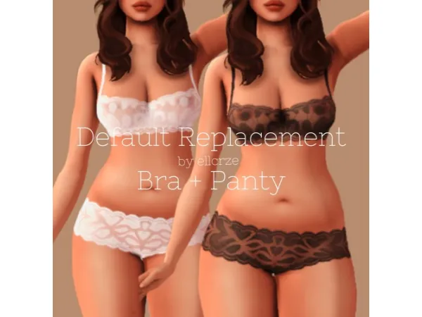 Maxis Match BRA PANTY DEFAULT REPLACEMENT by ellcrze - The Sims 4 Custom Content