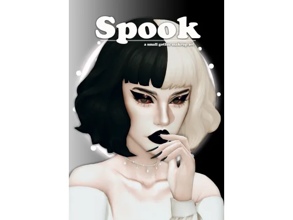 Maxis Match SPOOK a small gothic makeup set by Lady Simmer - The Sims 4 Custom Content