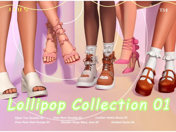 Mix Lollipop Collection 01 sims by Jius - The Sims 4 Custom Content