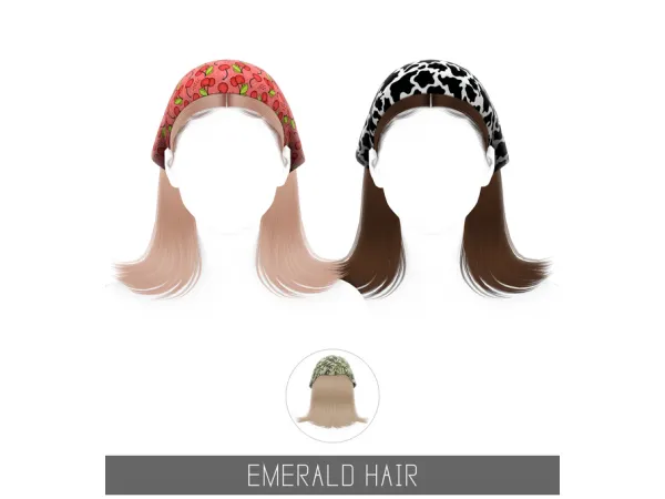 Alpha EMERALD HAIR TODDLER CHILD by simpliciaty - The Sims 4 Custom Content
