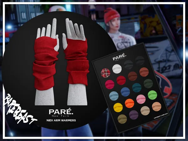 Alpha pare niev arm warmers - The Sims 4 Custom Content