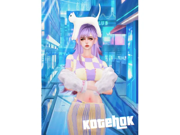 Alpha Hair Set112 by kotehok - The Sims 4 Custom Content