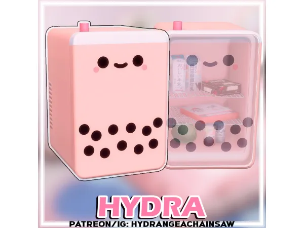 Mix Kawaii Boba Tea Mini Fridge (functional) - The Sims 4 Custom Content