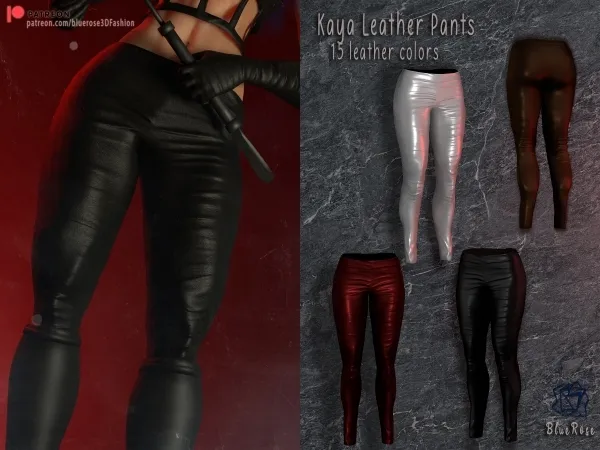 Alpha Kaya Leather Pants BRsims - The Sims 4 Custom Content