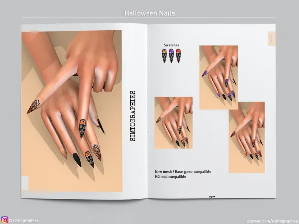 Alpha Halloween Nails - The Sims 4 Custom Content