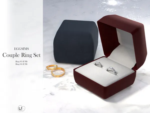 Alpha [EGGSIMS] Couple Ring Set (Ring 03 04) - The Sims 4 Custom Content