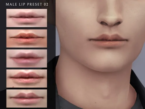 Alpha Male Lip Preset 02 - The Sims 4 Custom Content