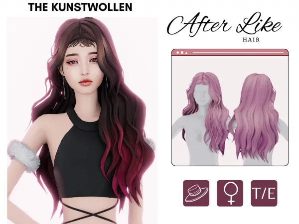 Maxis Match After Like hair - The Sims 4 Custom Content