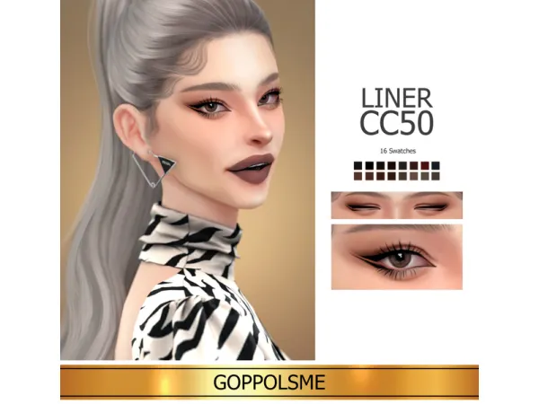 Alpha GPME GOLD Liner cc50 by GoppolsMe - The Sims 4 Custom Content