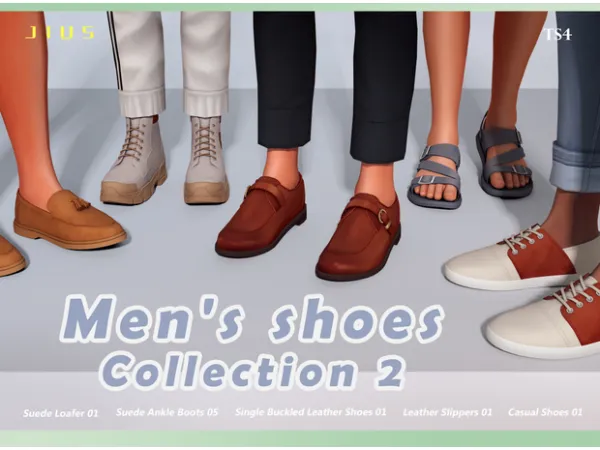 Mix Men's shoes Collection 02 by [Jius] - The Sims 4 Custom Content