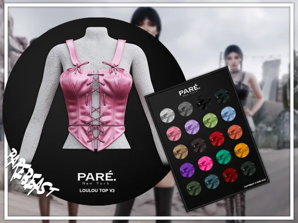 Alpha pare loulou top v3 - The Sims 4 Custom Content