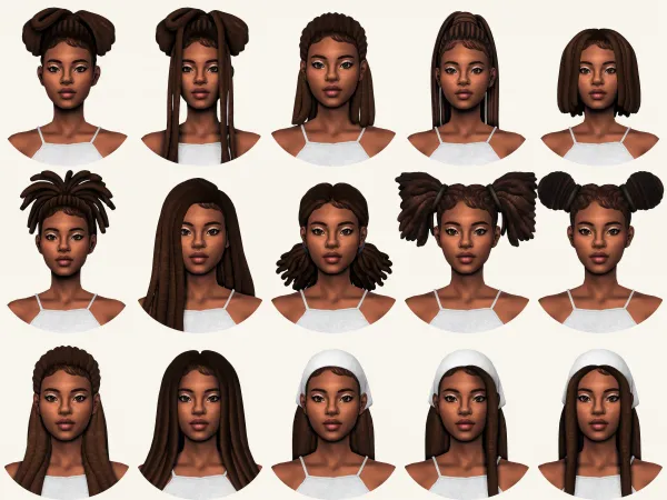 Mix locs collection by sheabuttyr - The Sims 4 Custom Content