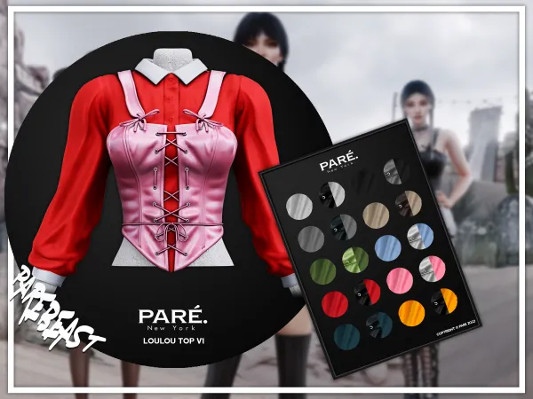 Alpha pare loulou top v1 - The Sims 4 Custom Content