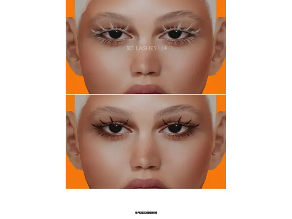 Alpha 3D LASHES L14 by simsfinds - The Sims 4 Custom Content