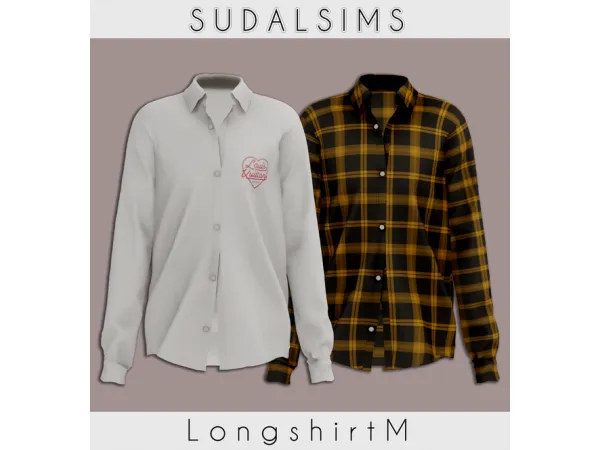 Alpha Long shirt M sims by sudal - The Sims 4 Custom Content
