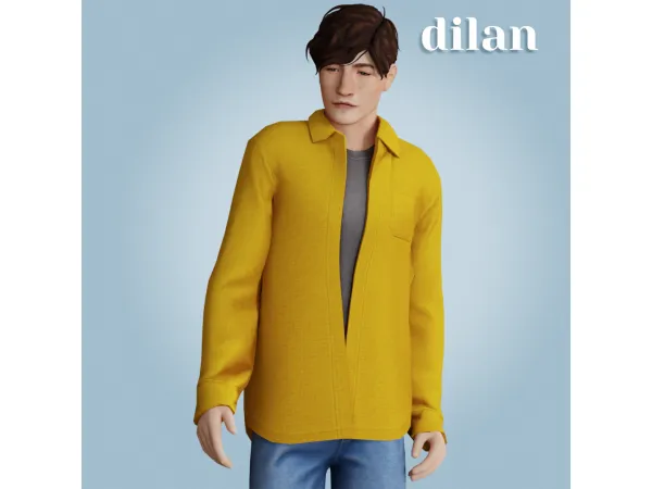 Alpha Dilan shirt by amelylina - The Sims 4 Custom Content