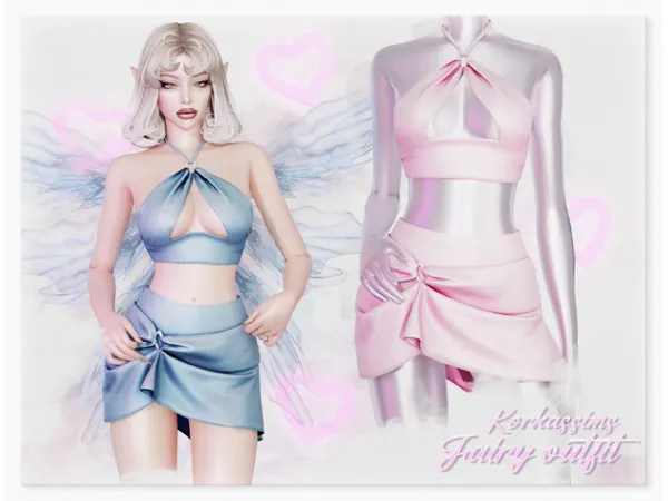 Alpha Fairy Outfit by simsfinds - The Sims 4 Custom Content