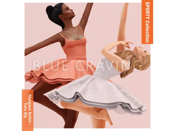 Alpha Blue Craving Margaux Big Tutu - The Sims 4 Custom Content