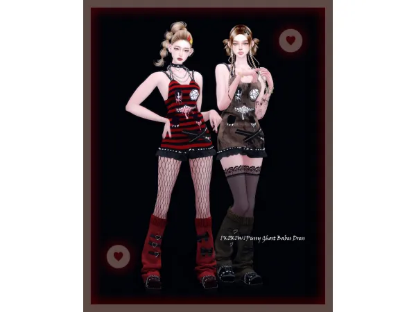 Alpha Pussy Ghost Babes Dress by KIKIW - The Sims 4 Custom Content