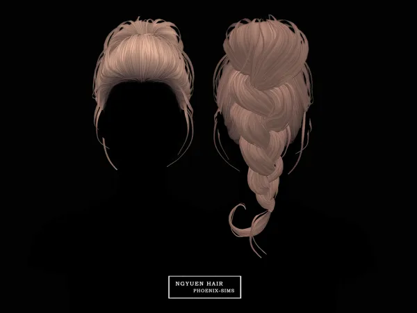 Alpha Nguyen Hair - The Sims 4 Custom Content