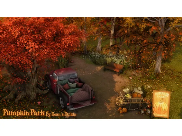 Maxis Match Pumpkin Park by Bean's Builds - The Sims 4 Custom Content
