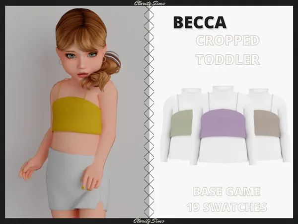 Alpha Becca Cropped Toddler - The Sims 4 Custom Content