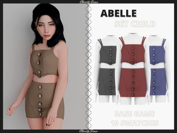 Alpha Abelle Set Child - The Sims 4 Custom Content
