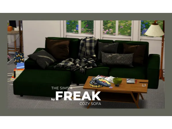 Alpha Freak_CozySofa - The Sims 4 Custom Content