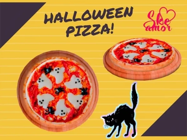 Alpha Halloween Pizza - The Sims 4 Custom Content
