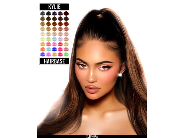 Alpha KYLIE SKINLESS HAIR BASE by SLEPHORA - The Sims 4 Custom Content