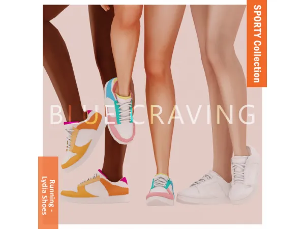 Alpha Blue Craving Lydia Running Shoes - The Sims 4 Custom Content